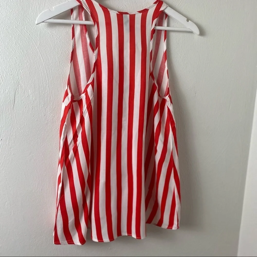Divided. Hi/Low. Top. Red/White. Stripes Sz 4. - Picture 2 of 9